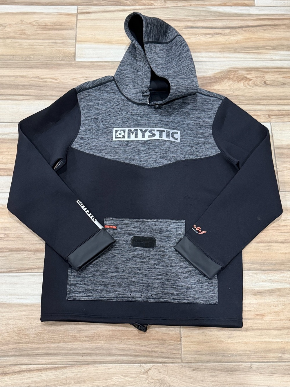 Mystic Neoprene Black & Gray Hooded Sweater